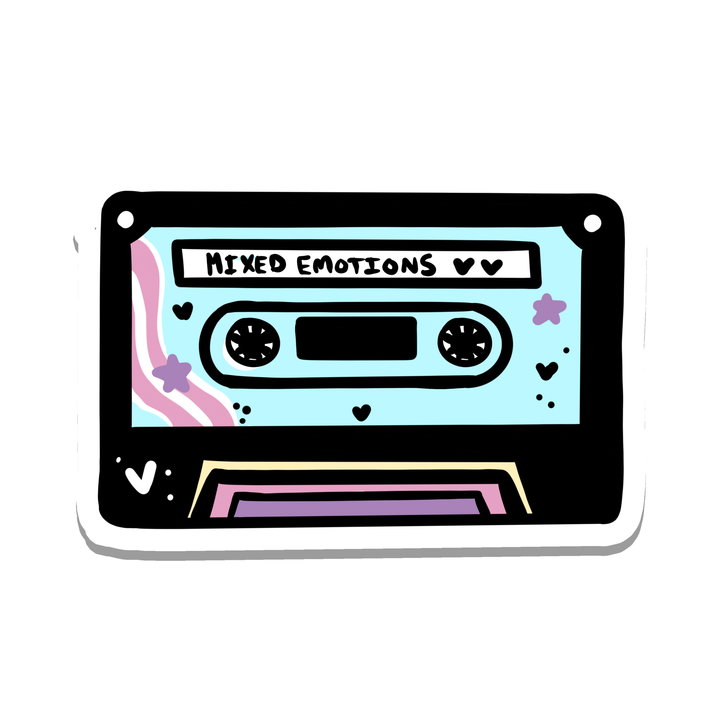 Mixed Emotions Cassette Sticker