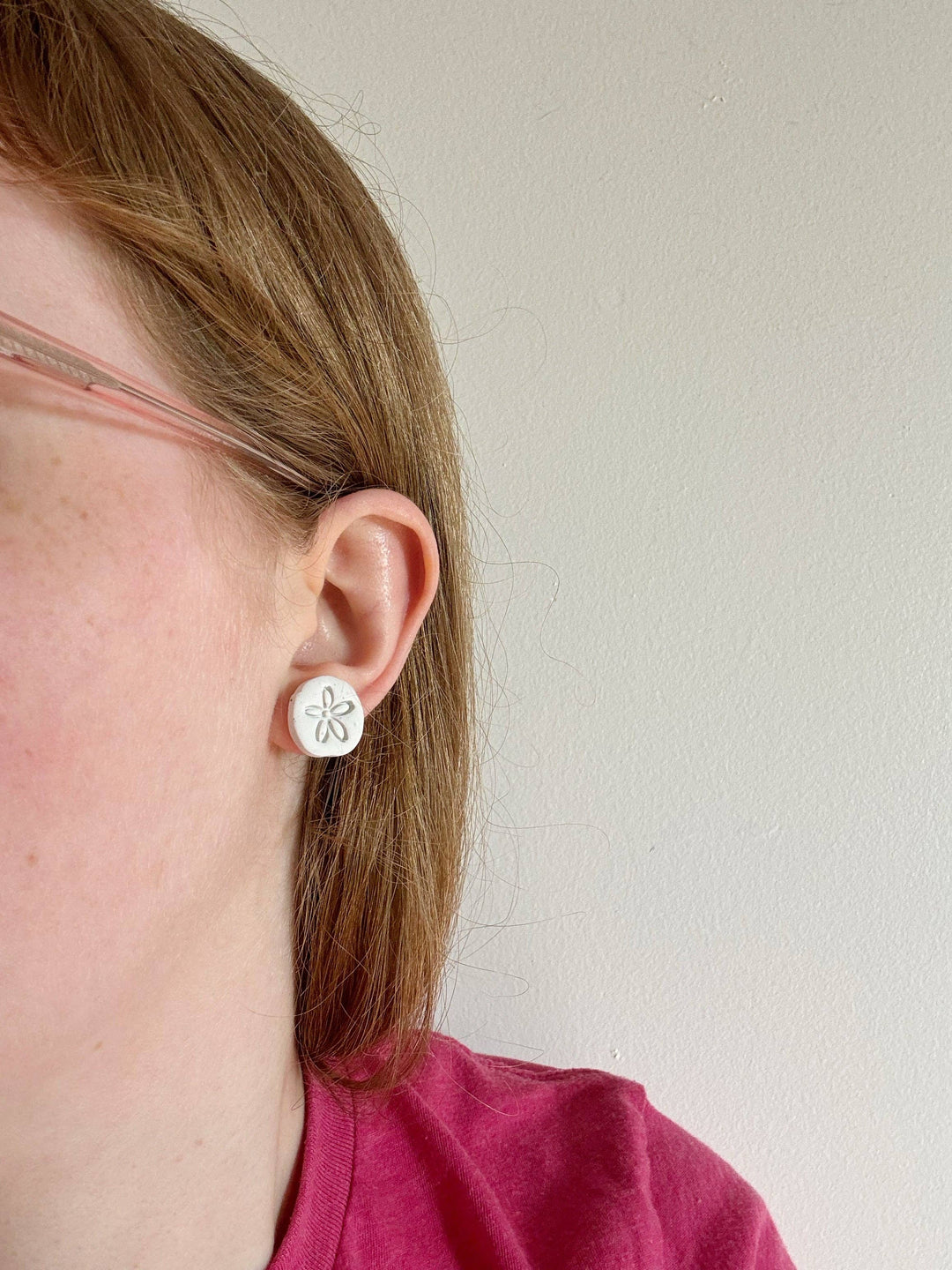 Seashell Stud Trio Clay Earrings