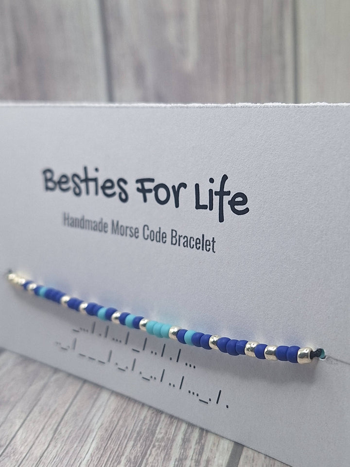 Besties For Life Morse Code Bracelet