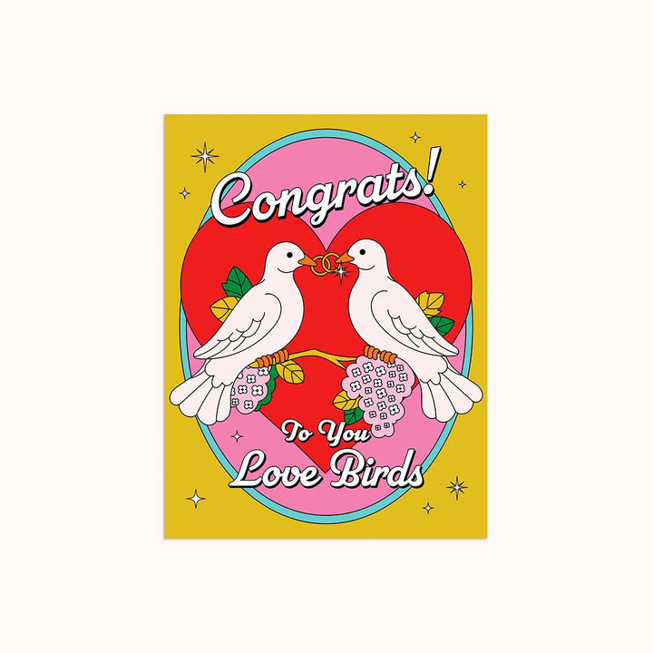 Love Birds Wedding Card