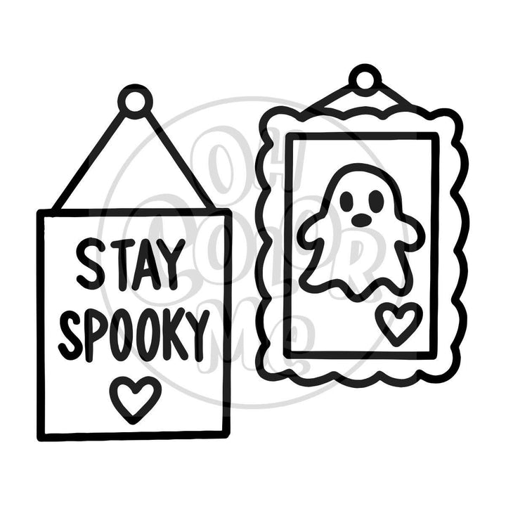 Halloween Spooky + Cozy Mini Colouring Book