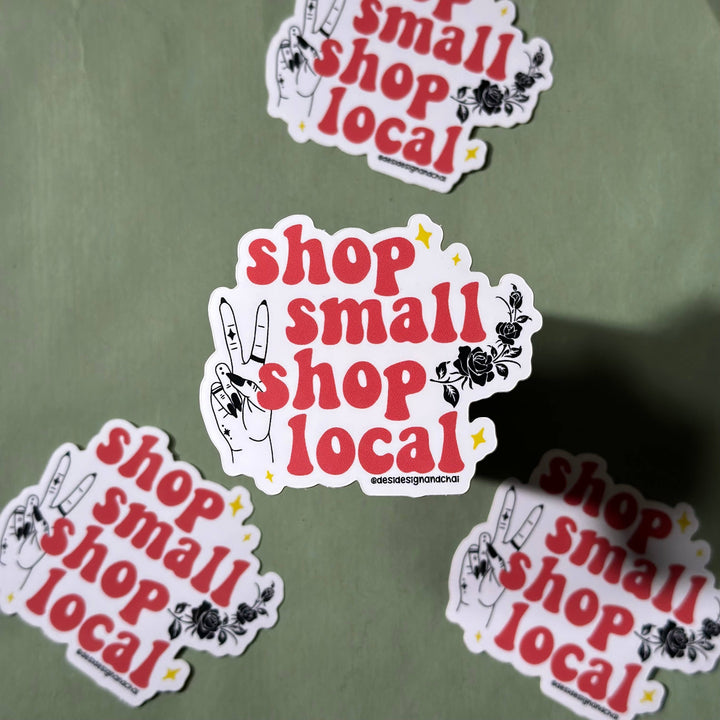 Shop small shop local sticker