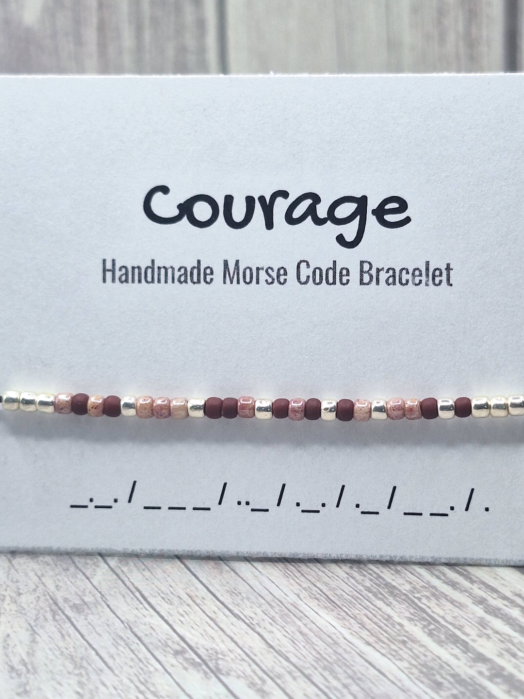 Courage Morse Code Bracelet