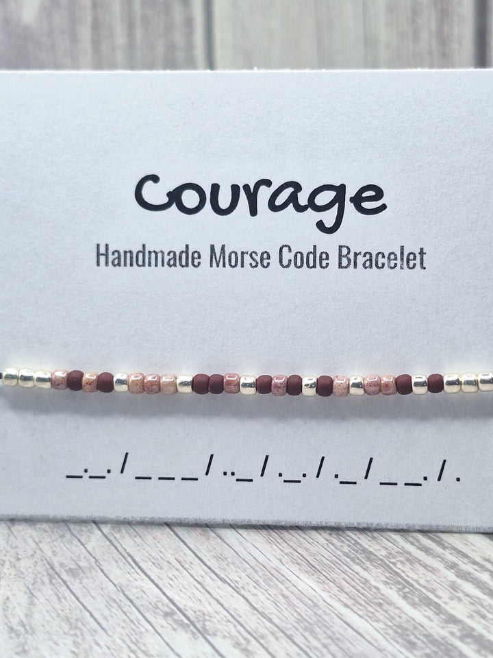Courage Morse Code Bracelet