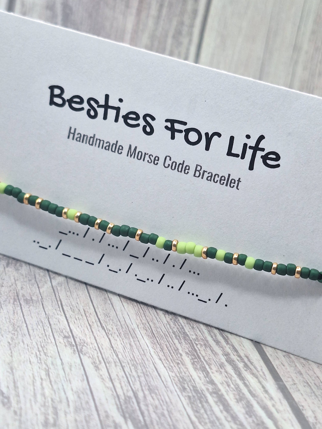 Besties For Life Morse Code Bracelet