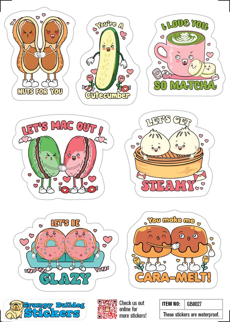 Funny Food Pun Stickers Set 2 - 1