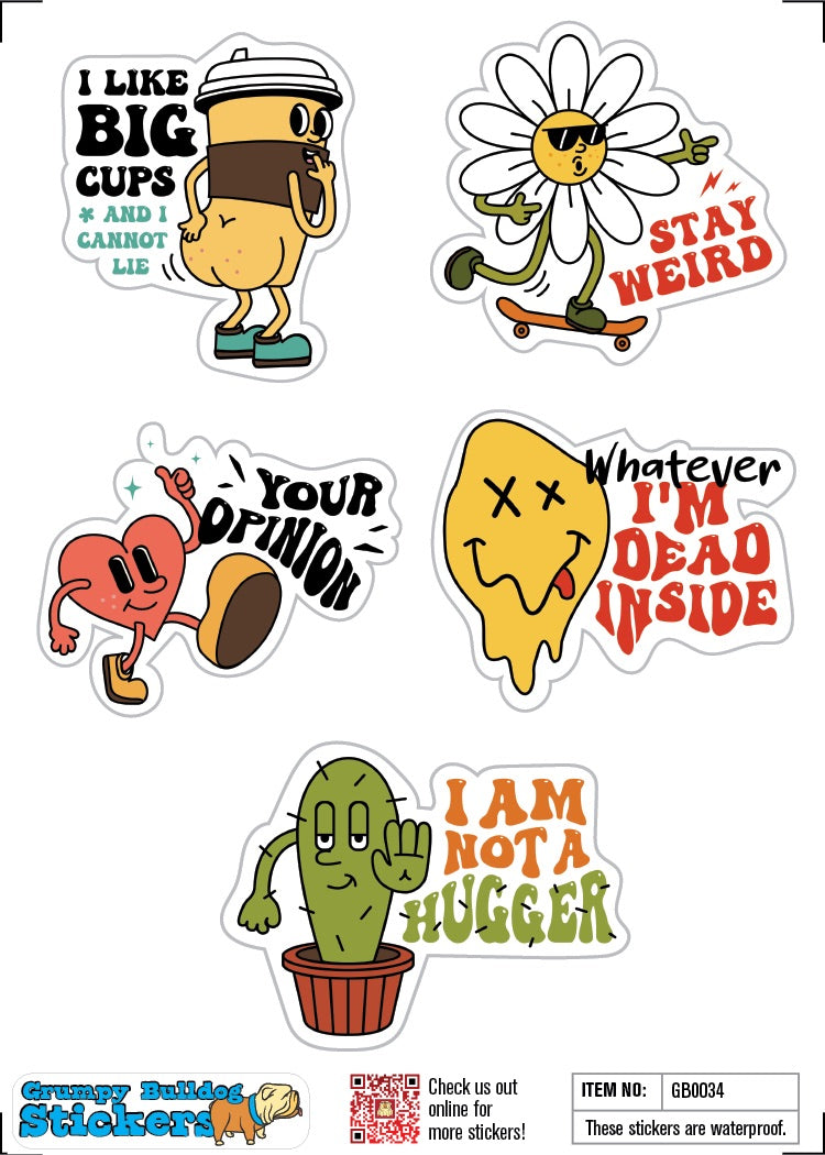 Funny Sarcastic stickers Set 1 - 1