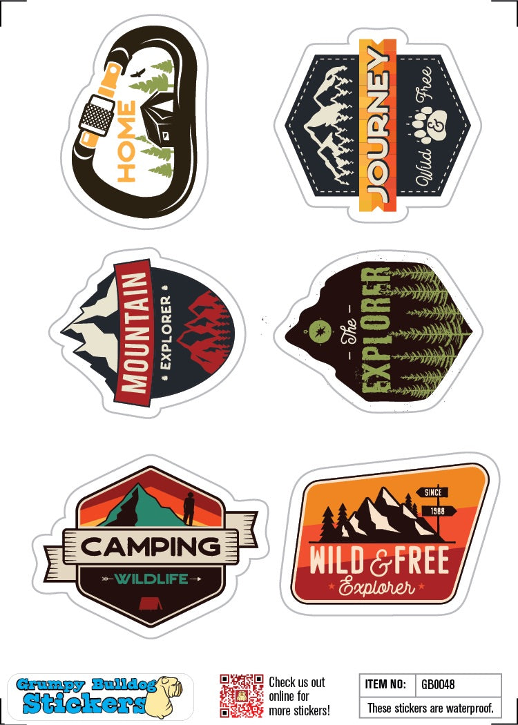 Retro Travel and Adventure Stickers Set 3 - 1