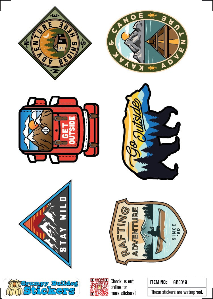 Retro Travel and Adventure Stickers Set 4 - 1