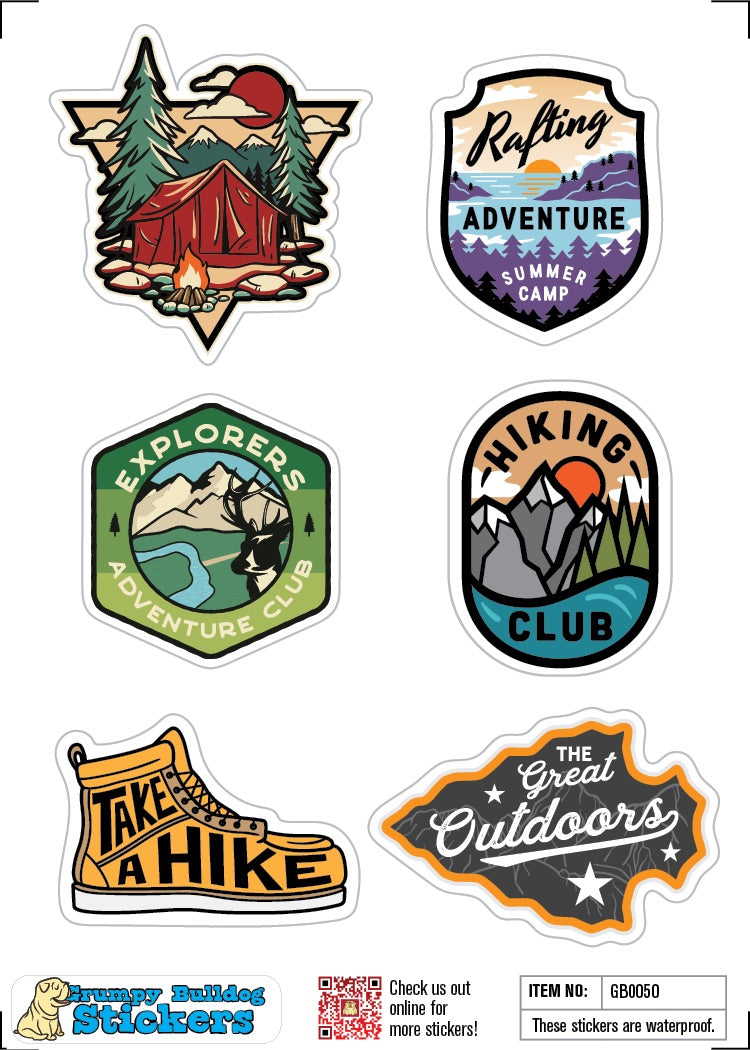 Retro Travel and Adventure Stickers Set 5 - 1