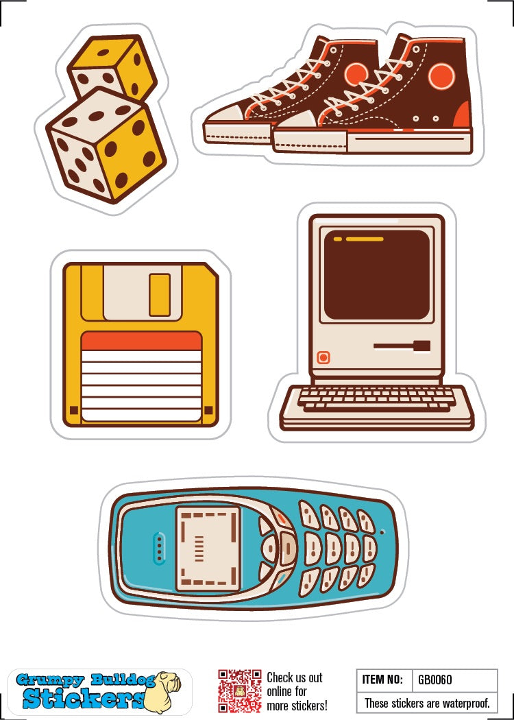 Retro Tech and Things Stickers - 1