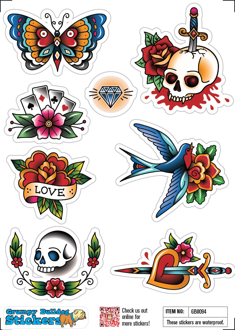 Retro Tattoo Sticker Set 3﻿ - 1