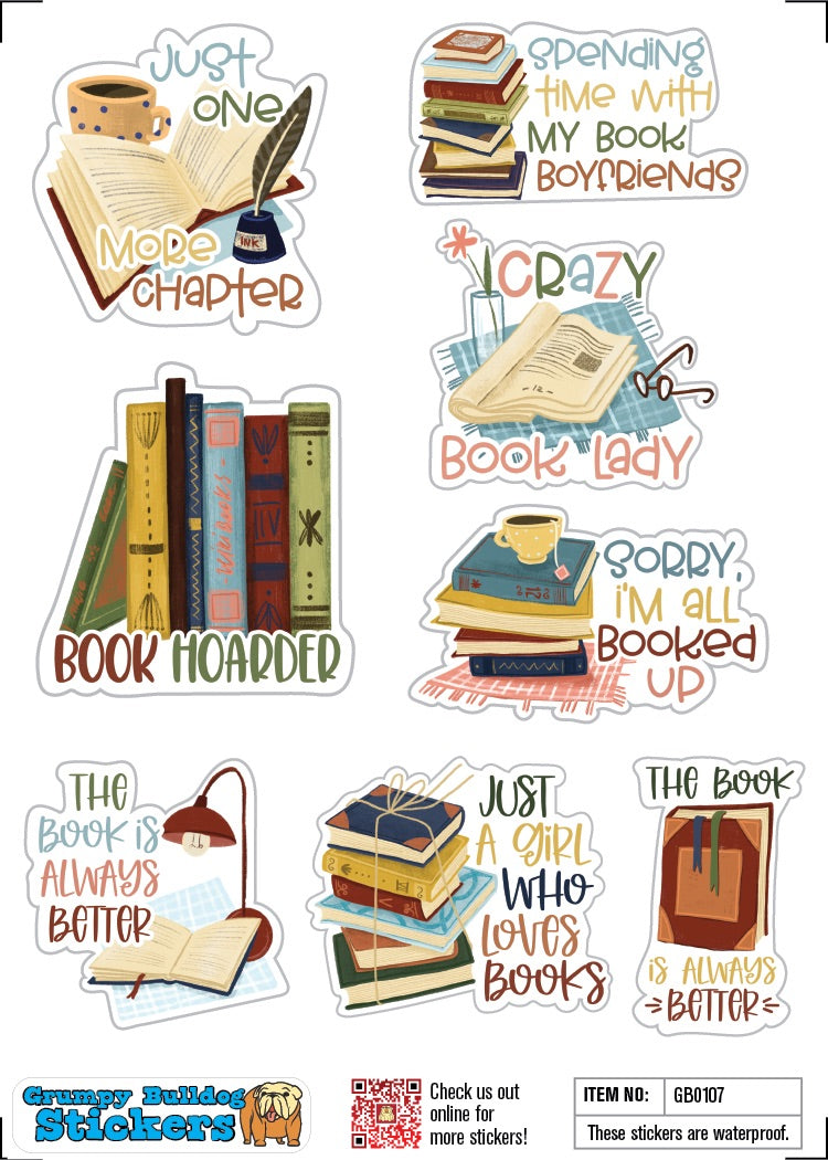 Book Readers / Lovers Sticker Set - 1