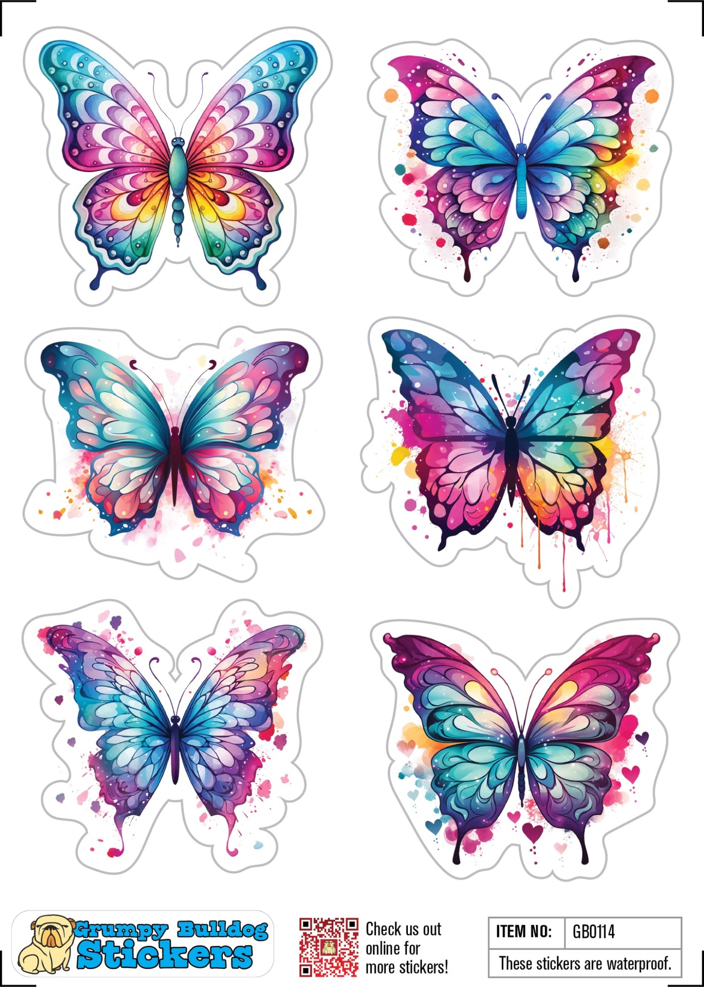 Colourful Pretty Butterflies Set 1 - 1