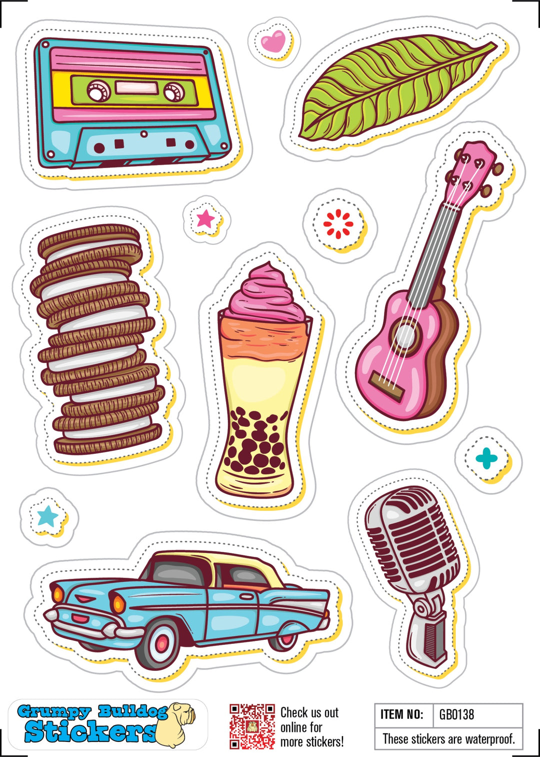 Funky, Funny, Groovy and Retro Sticker Set 1 - 1