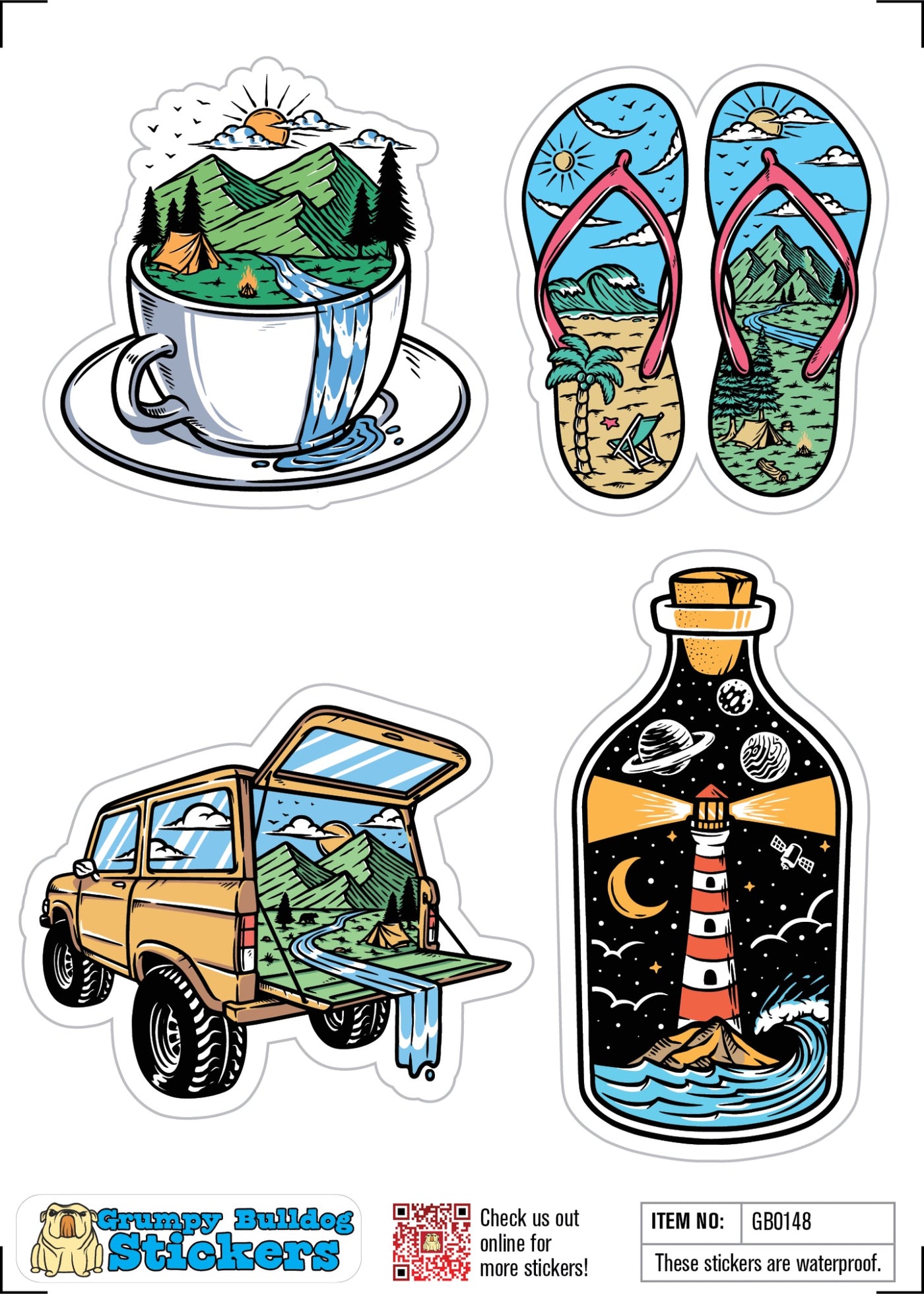 Illustrated Outdoors Sticker Set 1 - 1