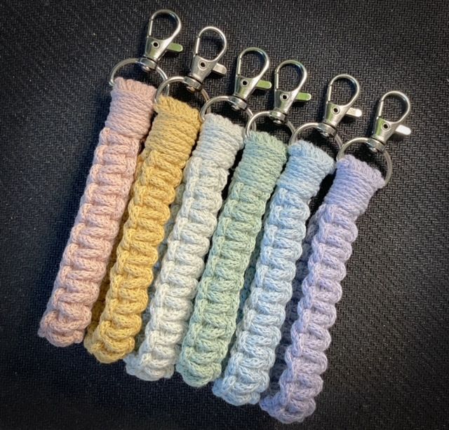 Finger Loop Macrame Keychain - 1