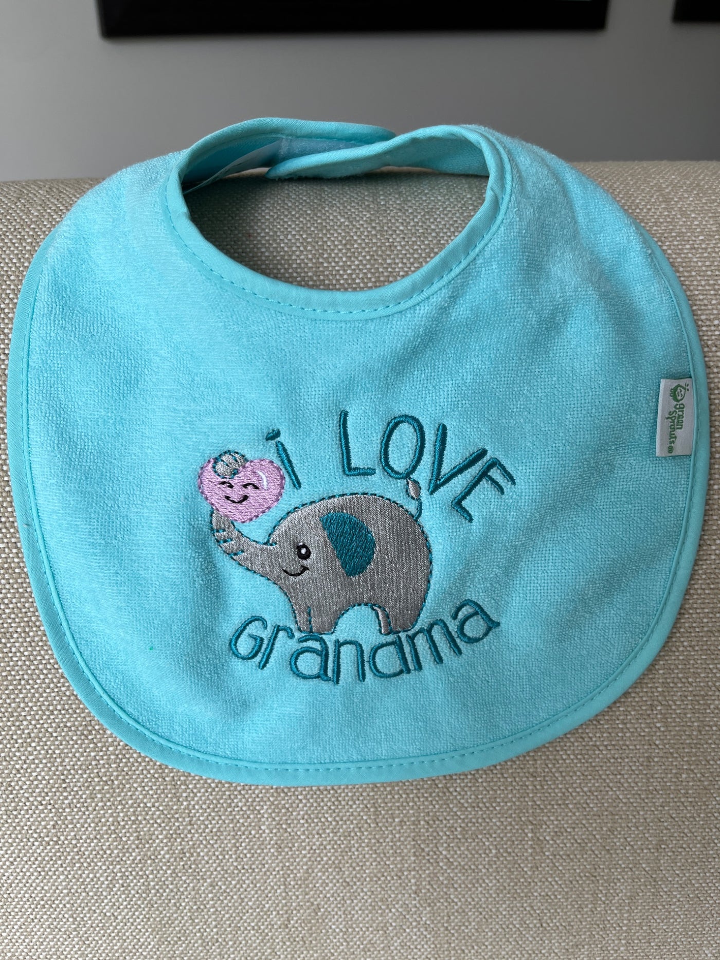 I Love Grandma Baby Bib - 1