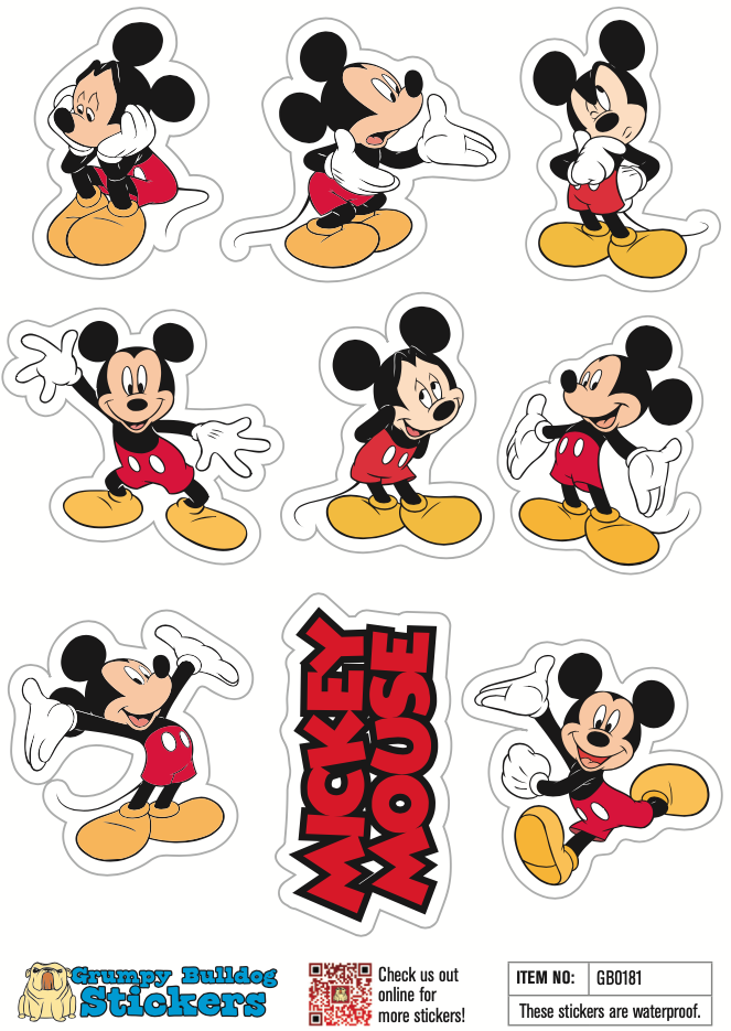 Mickey Mouse Sticker Set - 1