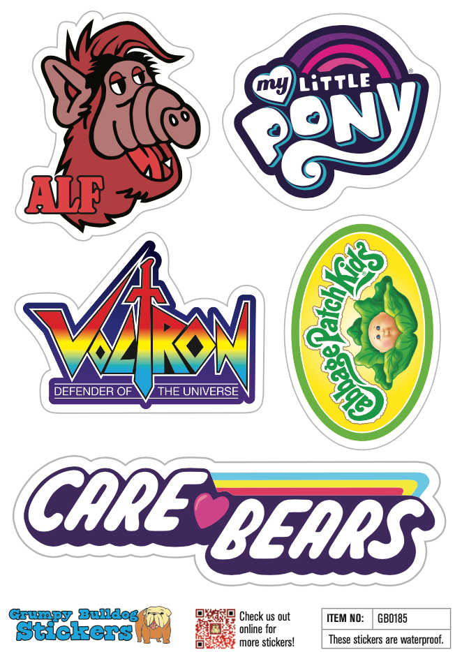 Retro Toy Logo Sticker Set - 1