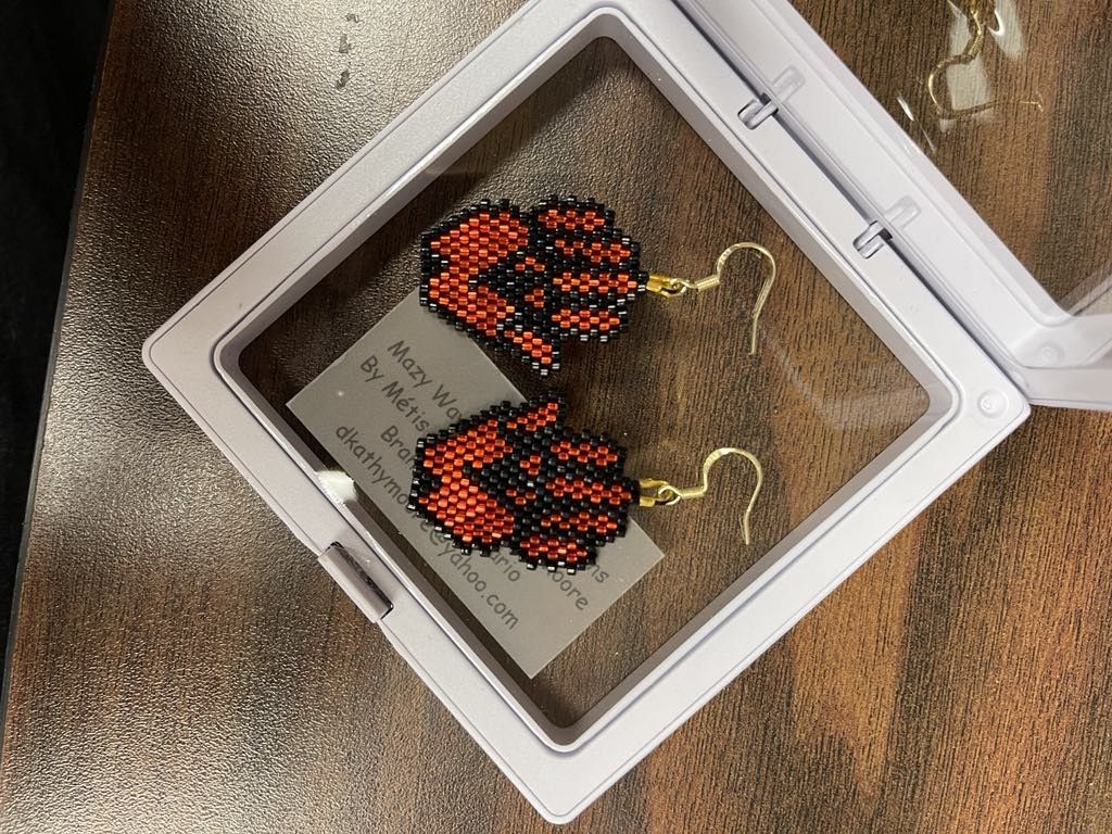 Indigenous beaded earrings - 1