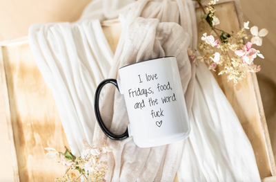 I Love Fridays, Food, and the Word Fuck Mug - 3