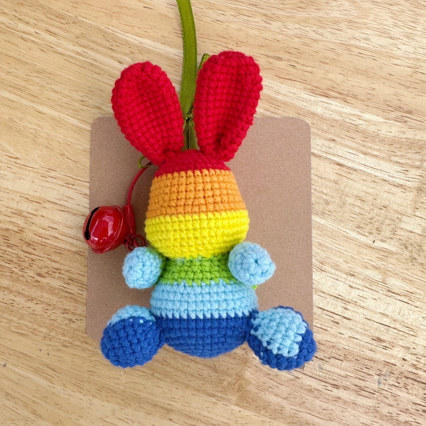 Rainbow Bunny Crochet Charm - 1