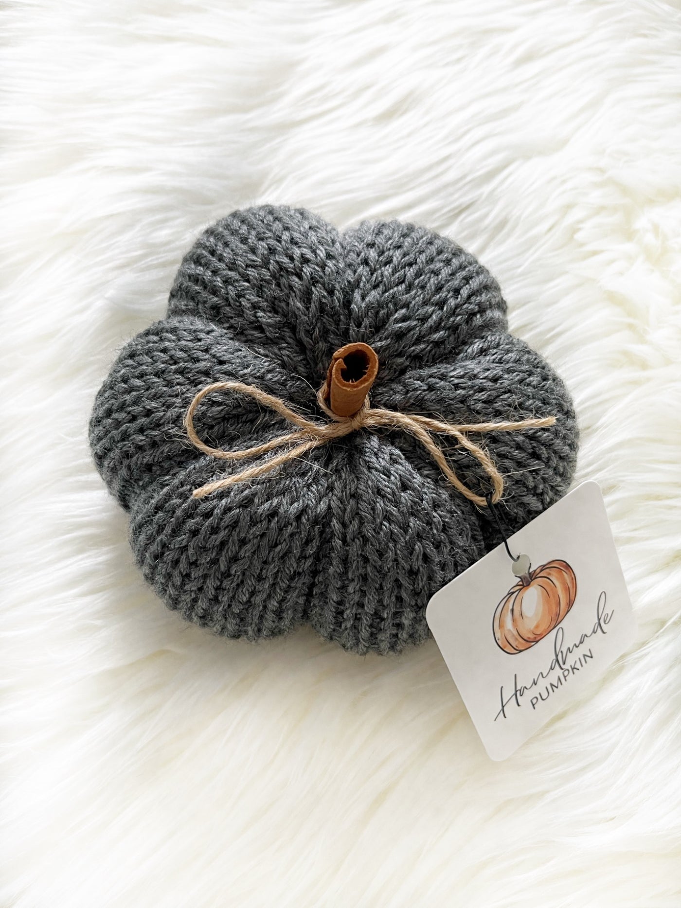 Large Knit Pumpkin - 5