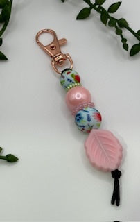 Floral Keychain/Zipper Pull  - 1