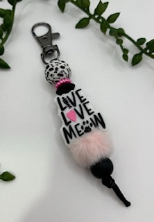 Live Love Meow Keychain/Zipper Pull  - 1