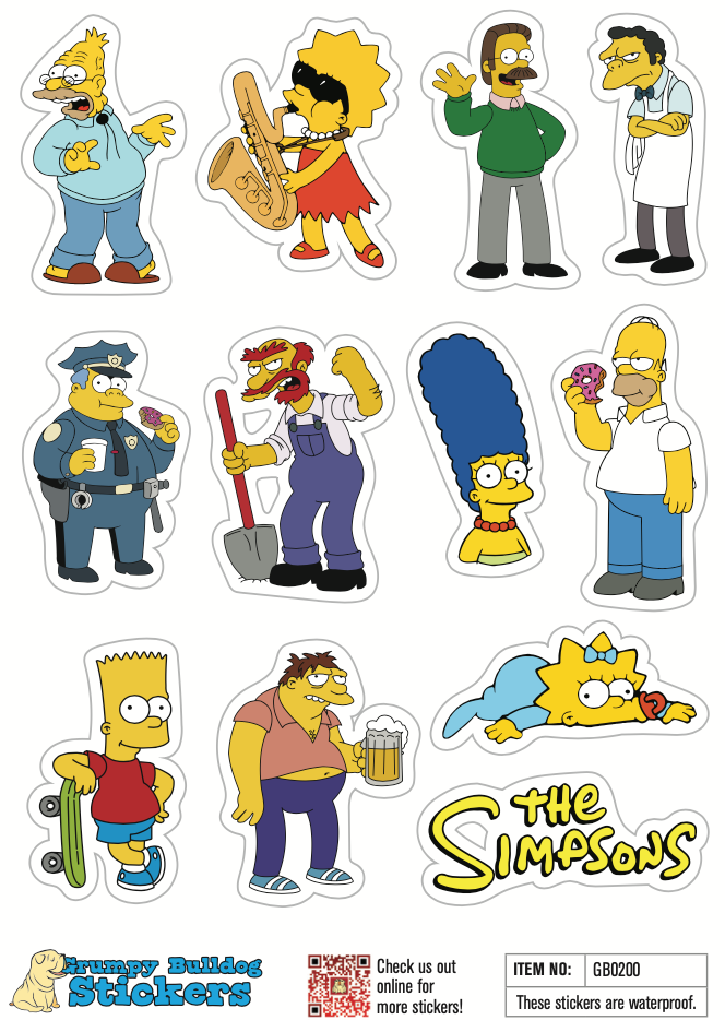 The Simpsons Sticker Set - 1