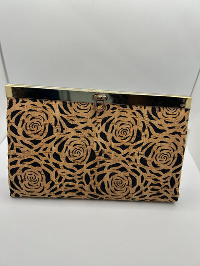 Tan + Black Roses Gratitude Wallet  - 1