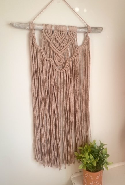 Tan Macrame Wall Hanging - 1