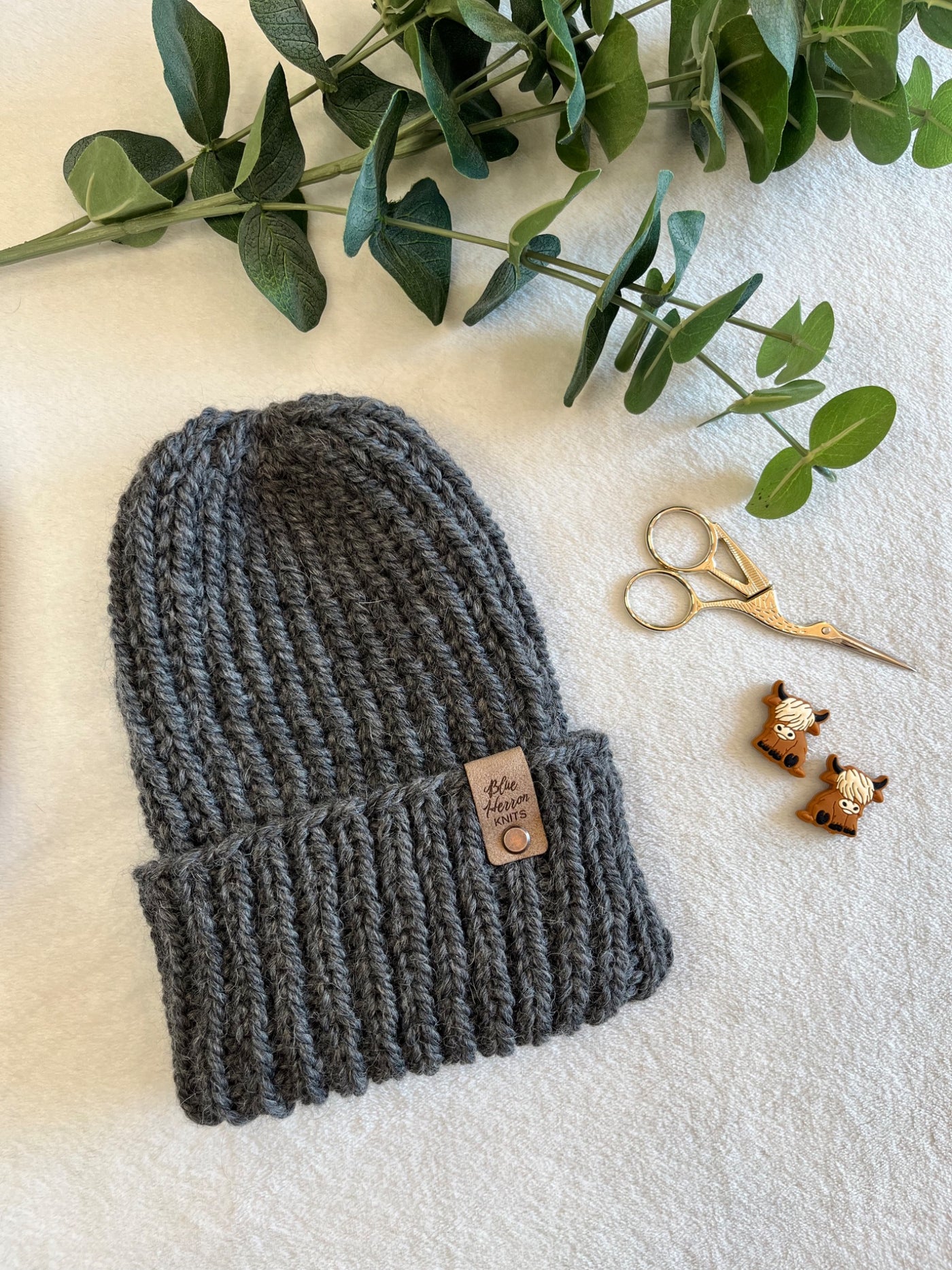 Grey Alpaca Wool Blend Nomad Beanie - 1