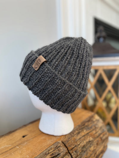 Grey Alpaca Wool Blend Nomad Beanie - 2