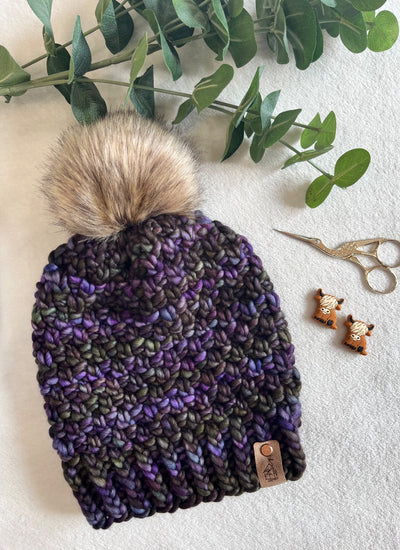 Purple Merino Linden Hat - 1