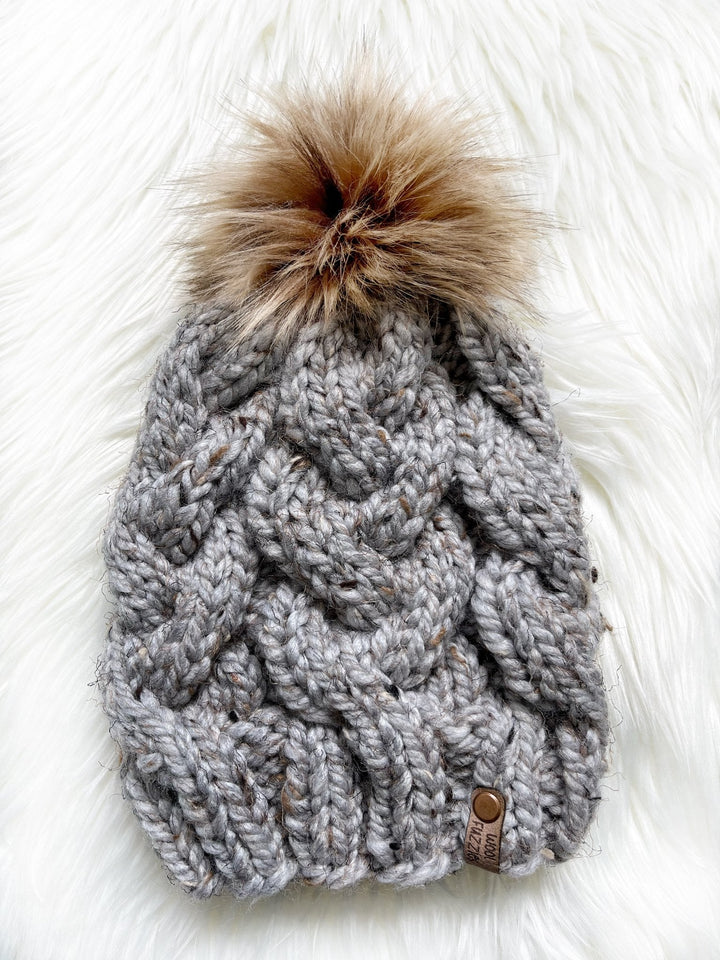 Hand Knit Chunky Cable Knit Hat - 2