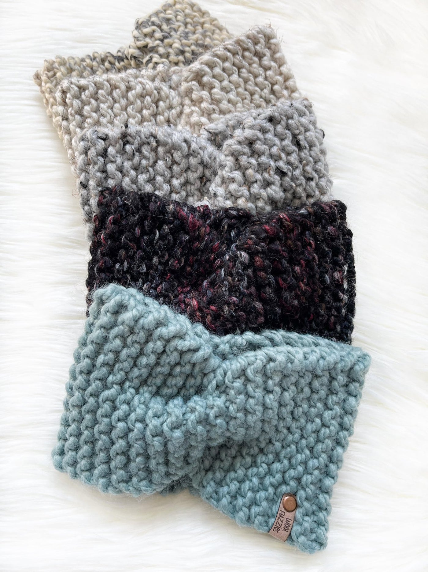 Hand Knit Chunky Headband/Earwarmer - 1