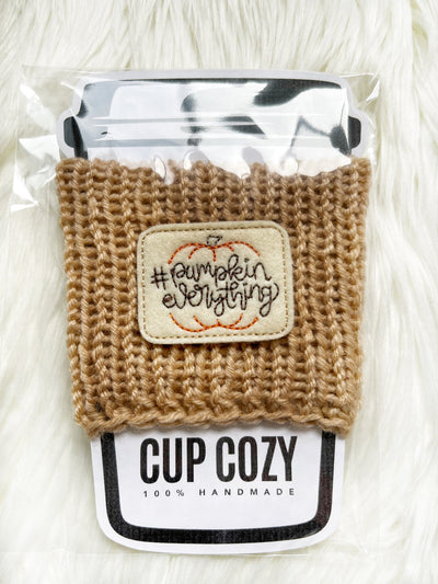 Knit Cup Cozy - Pumpkin Everything  - 2