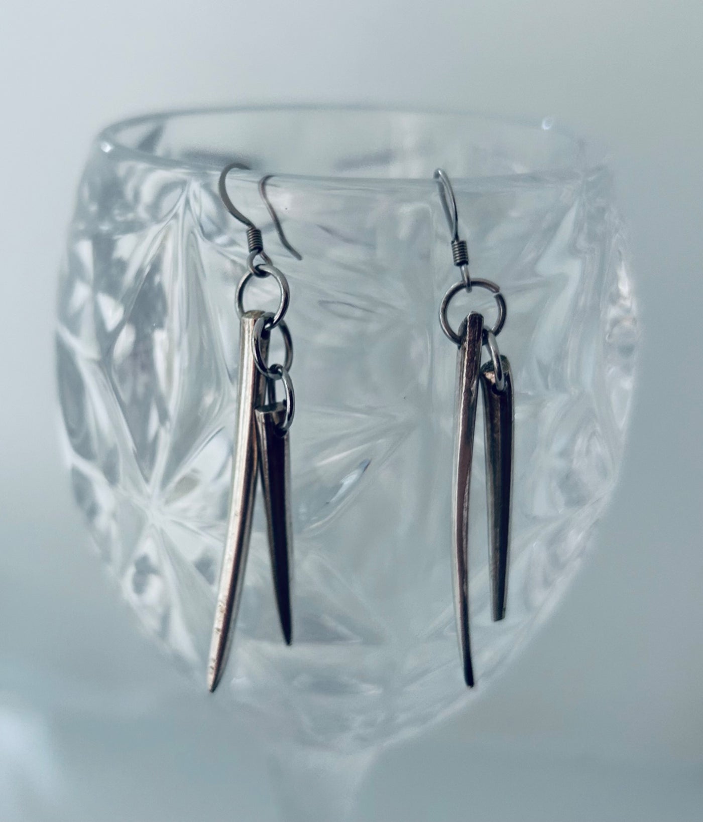 Double Fork Tine Earrings  - 1