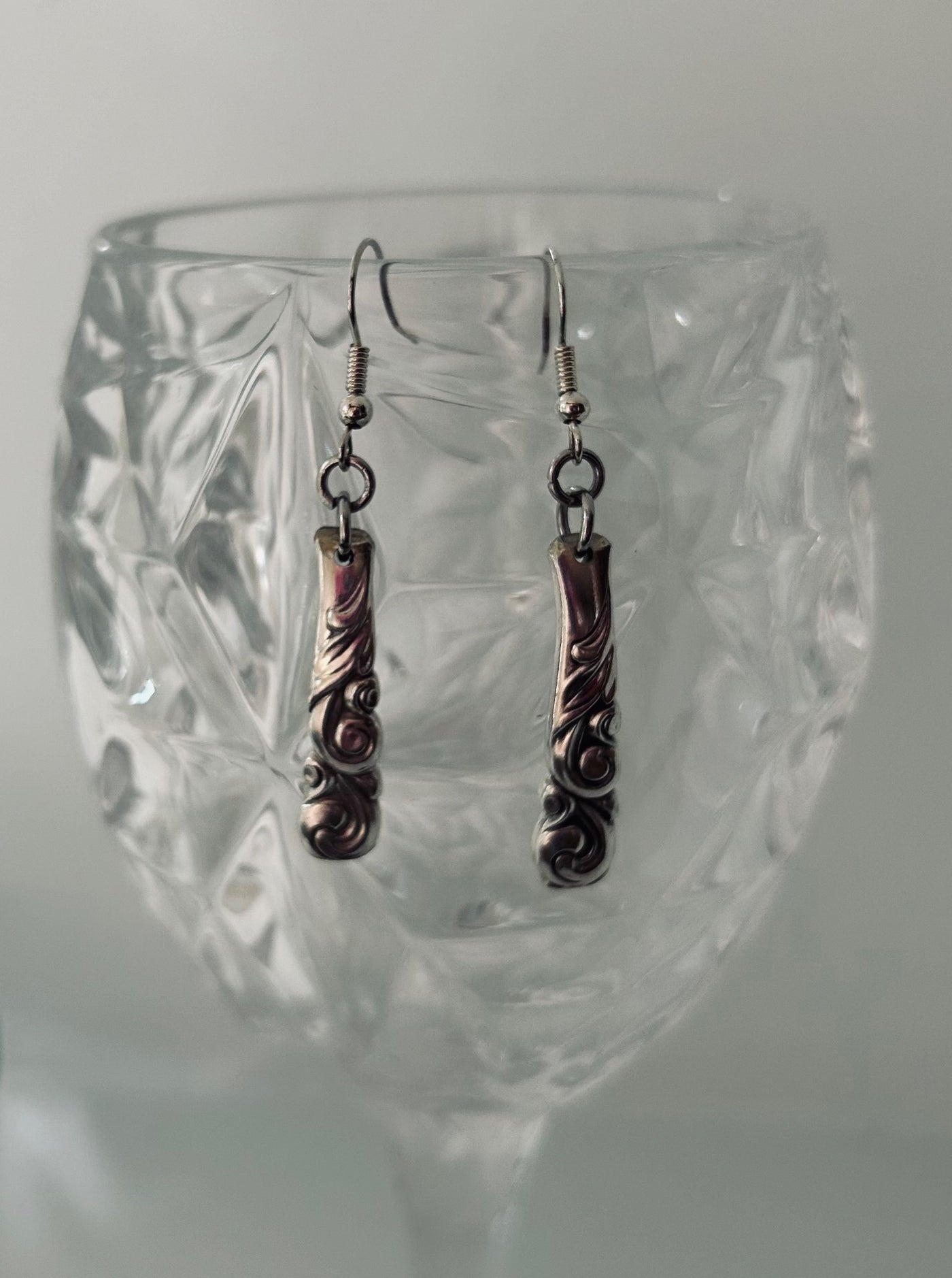 South Seas Vintage Silverware Earrings   - 1