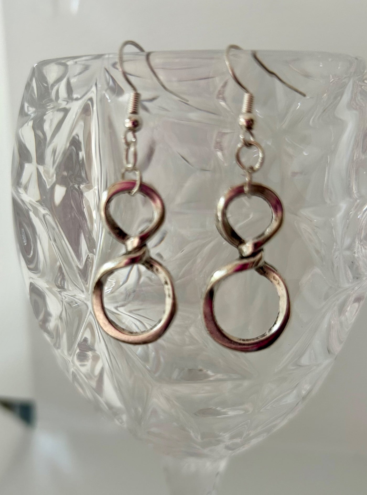 Silverplate Infinity Earrings - 1