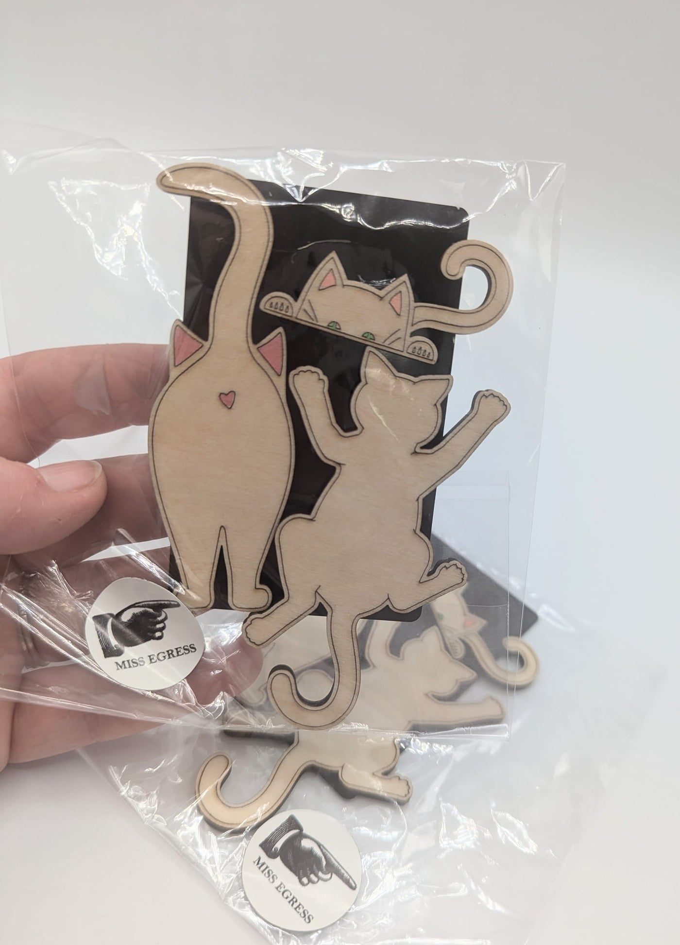 Cat Magnets engraved and hand painted - 5