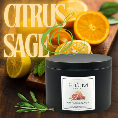 Citrus & Sage Soy Candle - 1