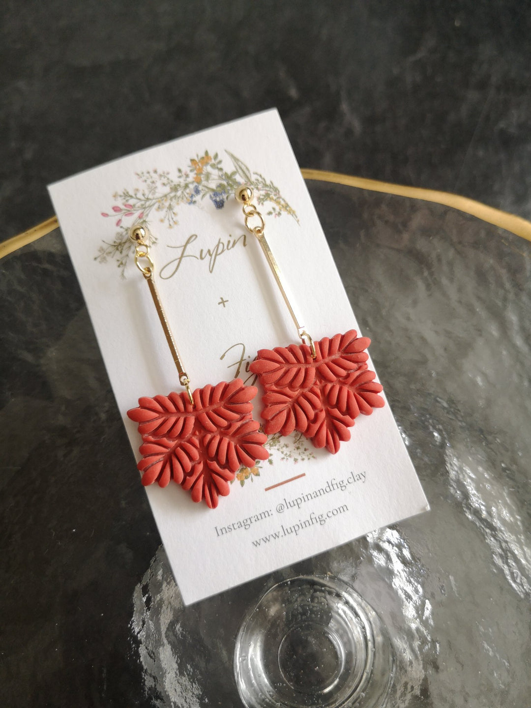 Autumn leaf earrings  - 1