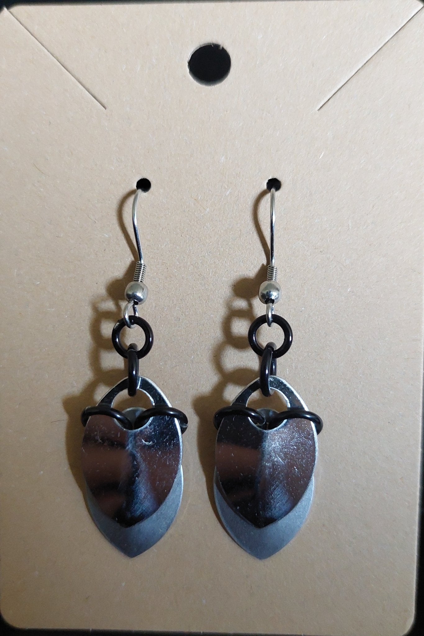 Silver Scale Earrings - 1