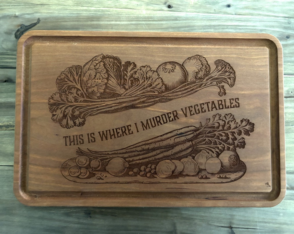 Vegetable murder cutting board  - 1