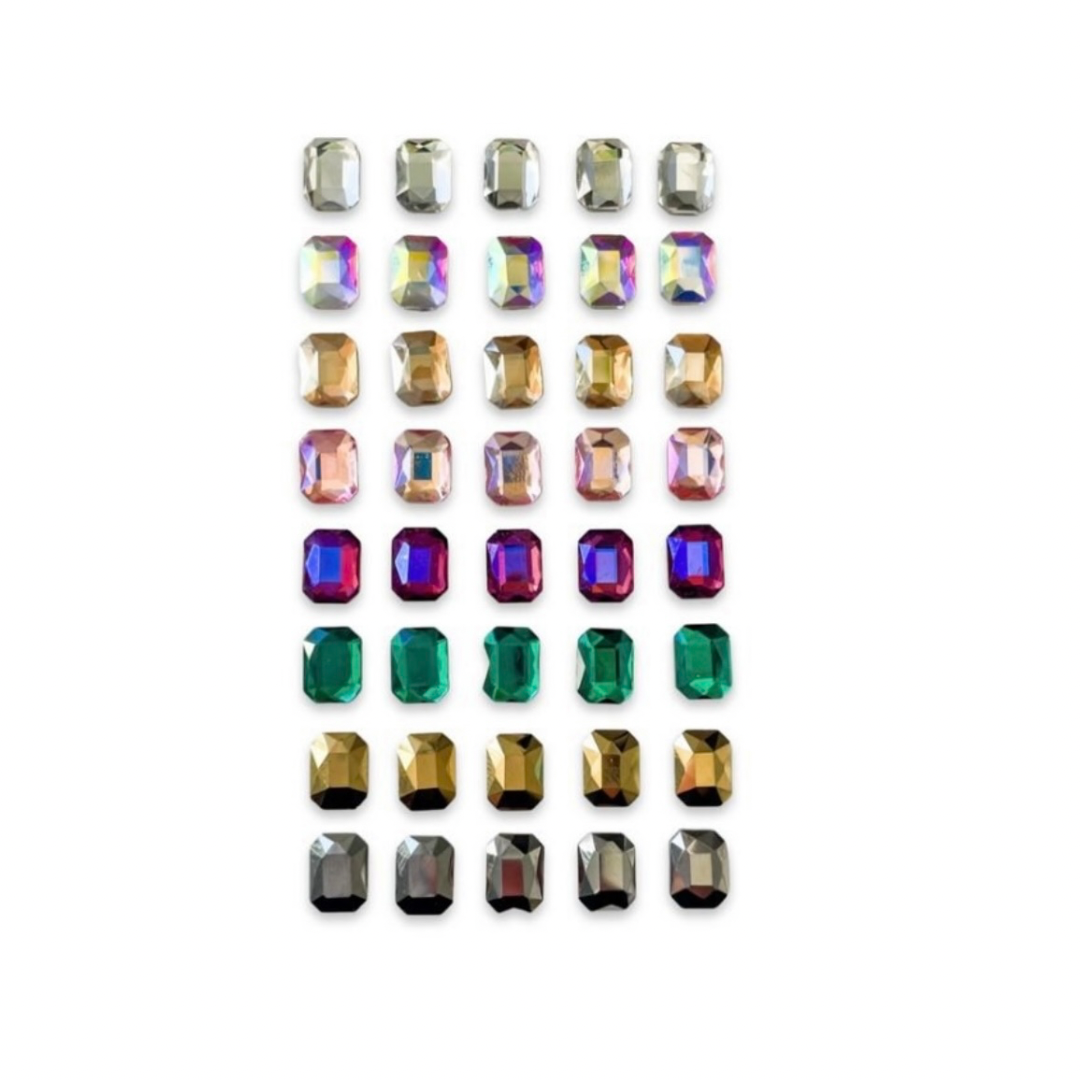 Big Human Earrings - Rhinestone Mini Bars - 1