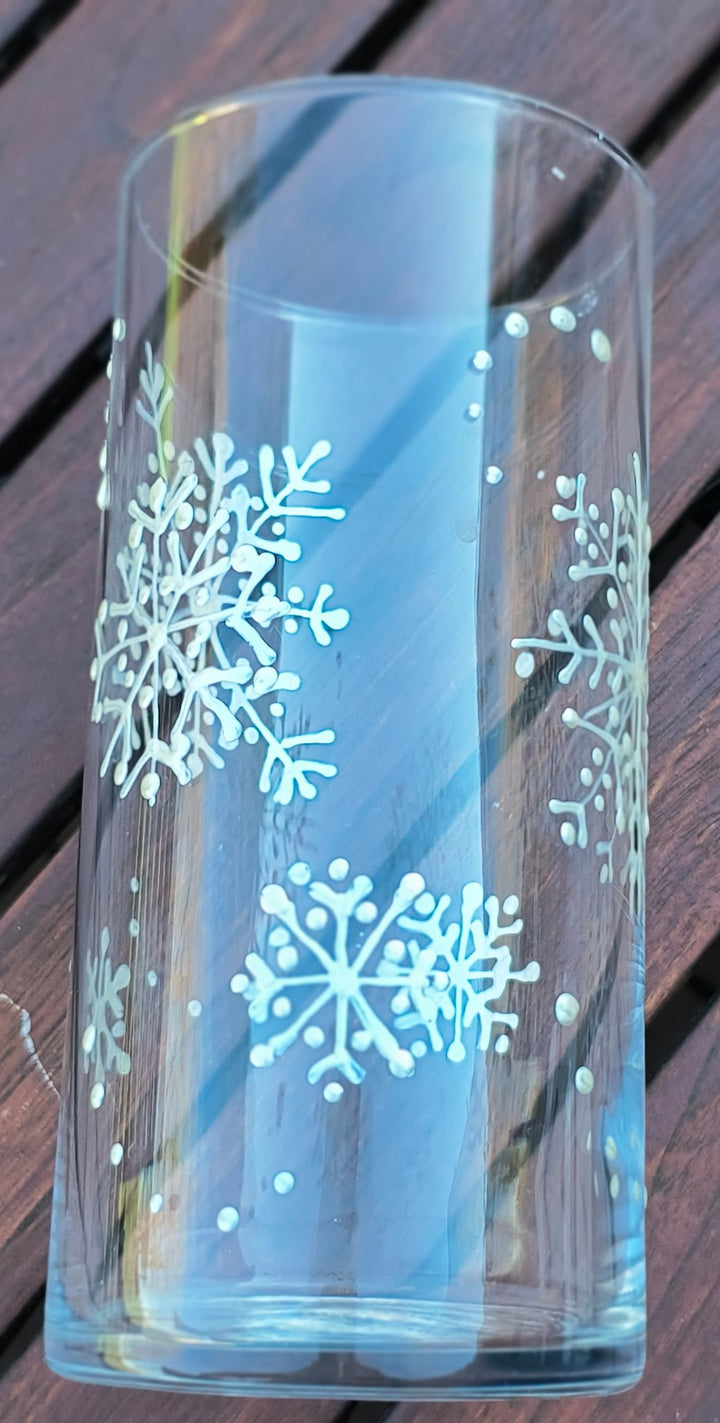 Handpainted Snowflake Vase - 2