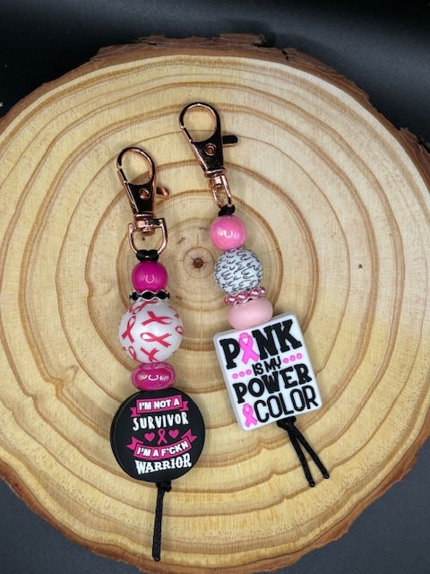 Breast Cancer Zipper Pull/keychain  - 1